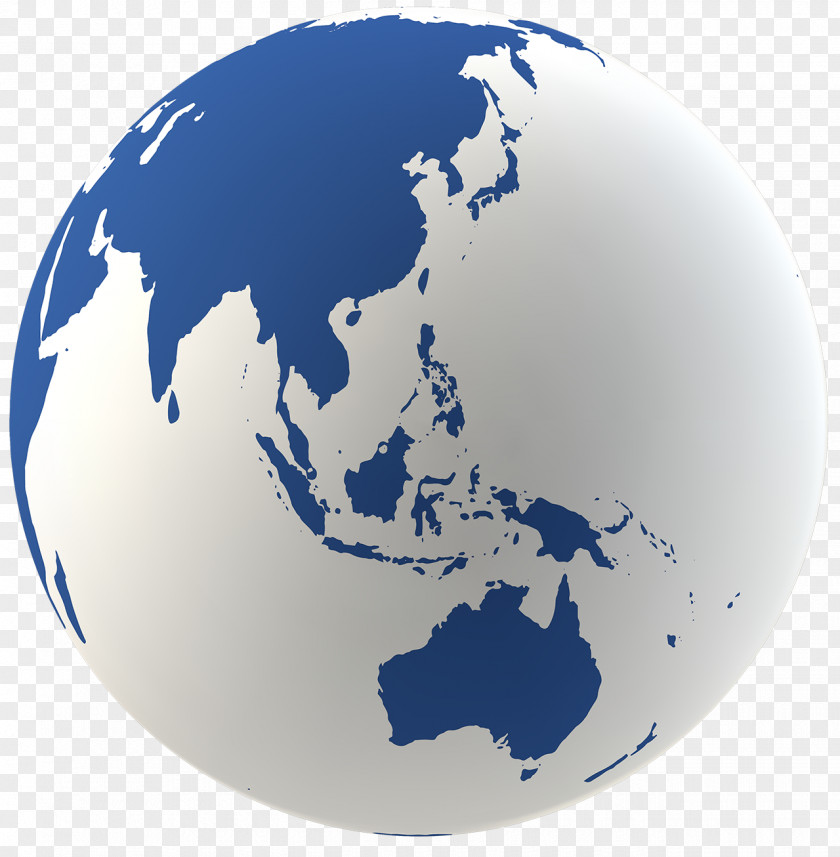 Asia World Map Globe PNG