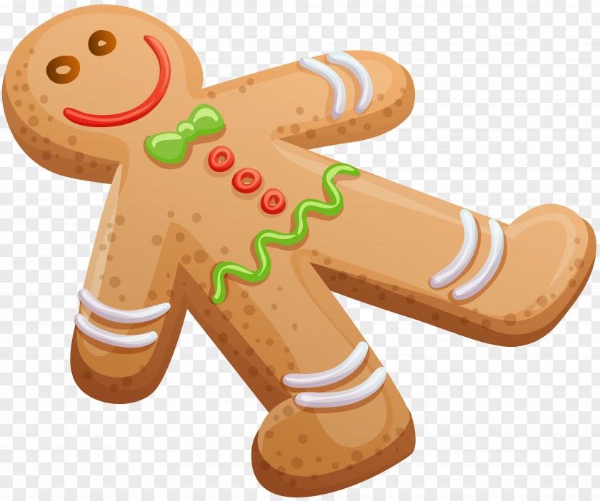 Gingerbread Man Cookie Clip Art Image Christmas PNG