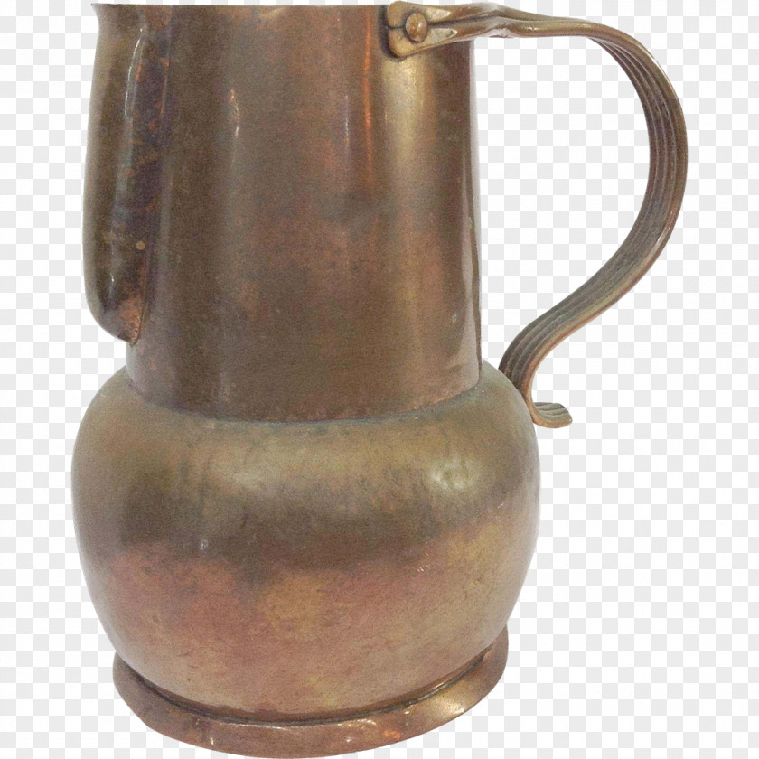 Kettle Jug Pottery 01504 Pitcher Copper PNG