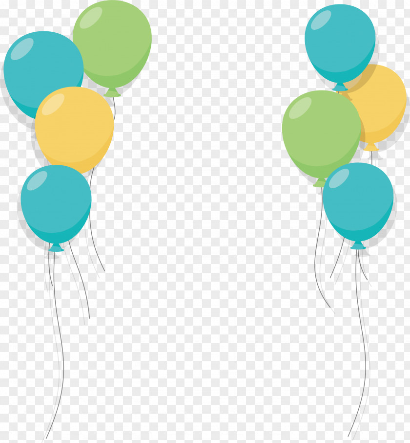 Floating Balloon Decorative Frame Computer File PNG