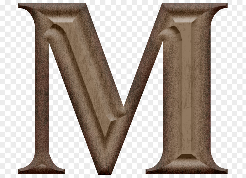 Wood Carving Letters M Sculpture PNG