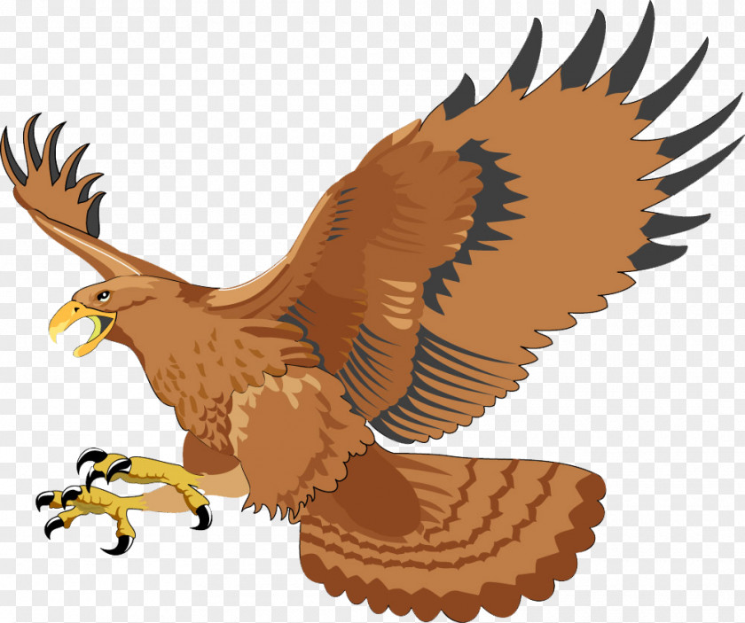 Hand-painted Cartoon Eagle Sport Clip Art PNG