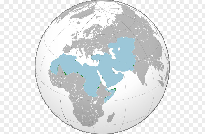 Middle East Map North Africa MENA Globe First World War PNG