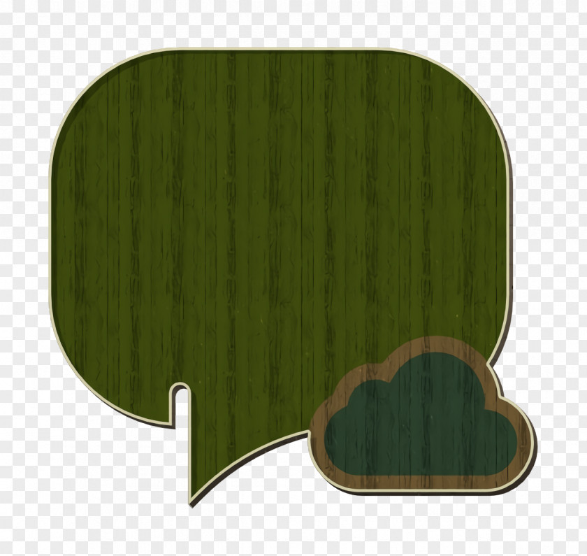 Plant Grass Speech Bubble Icon Chat Interaction Assets PNG