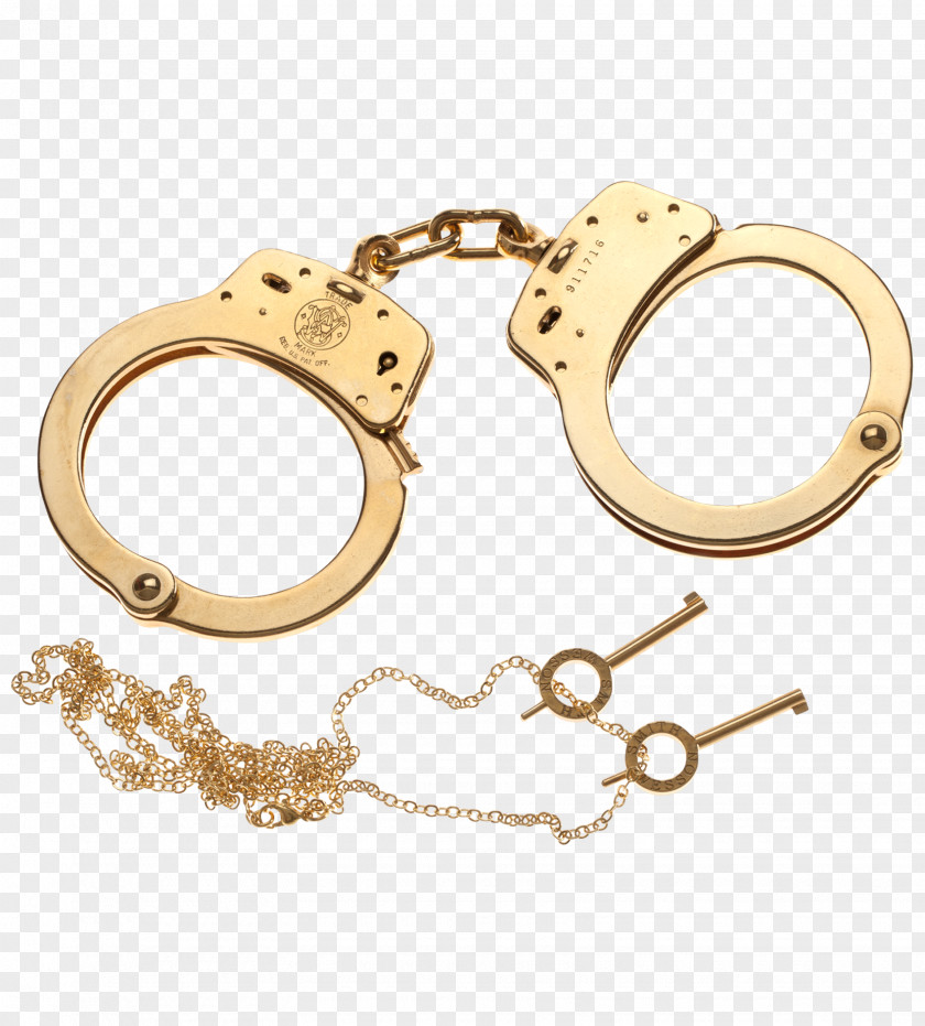 Handcuffs Earring Gold Jewellery Necklace PNG