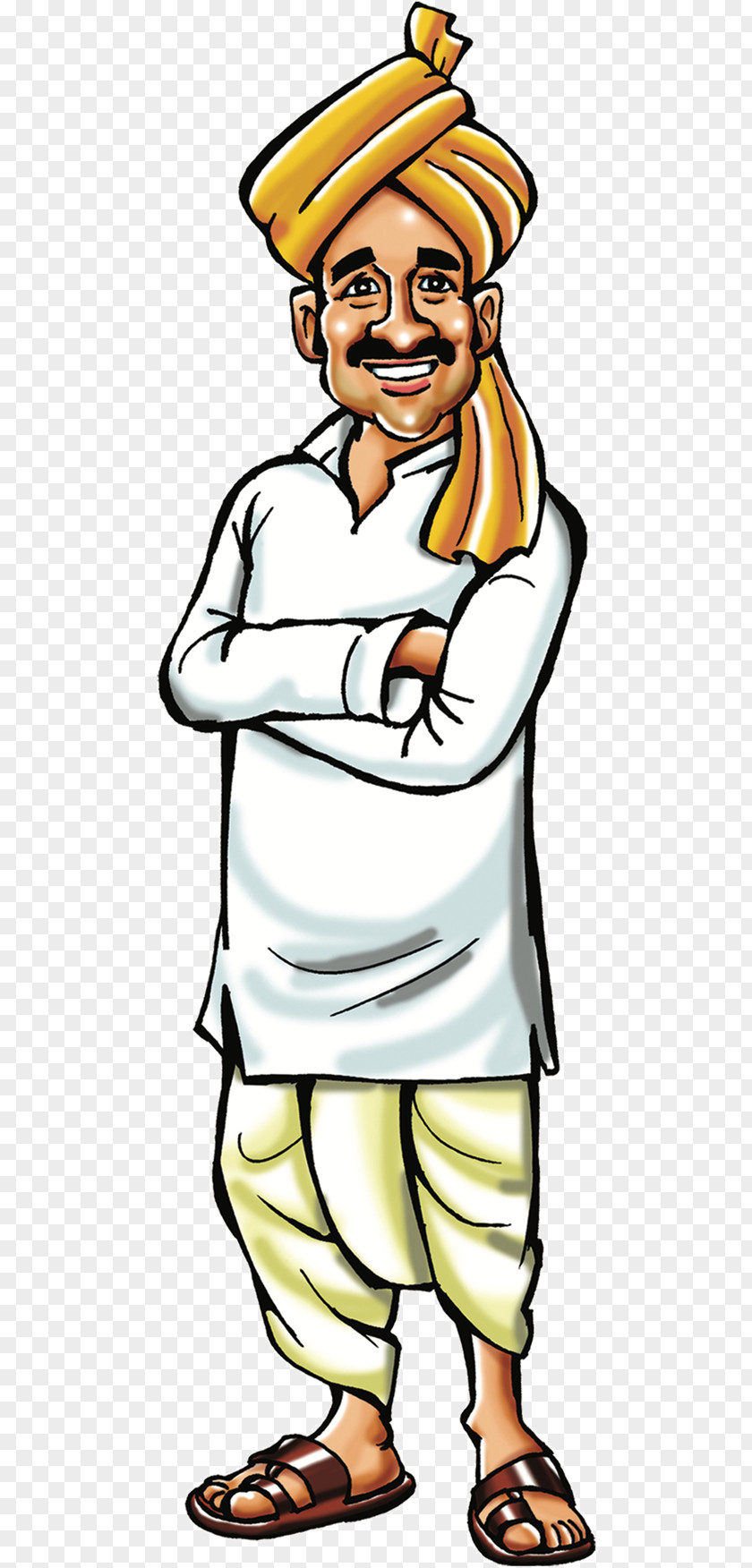 Indian Farmer Human Behavior Cartoon Headgear Clip Art PNG