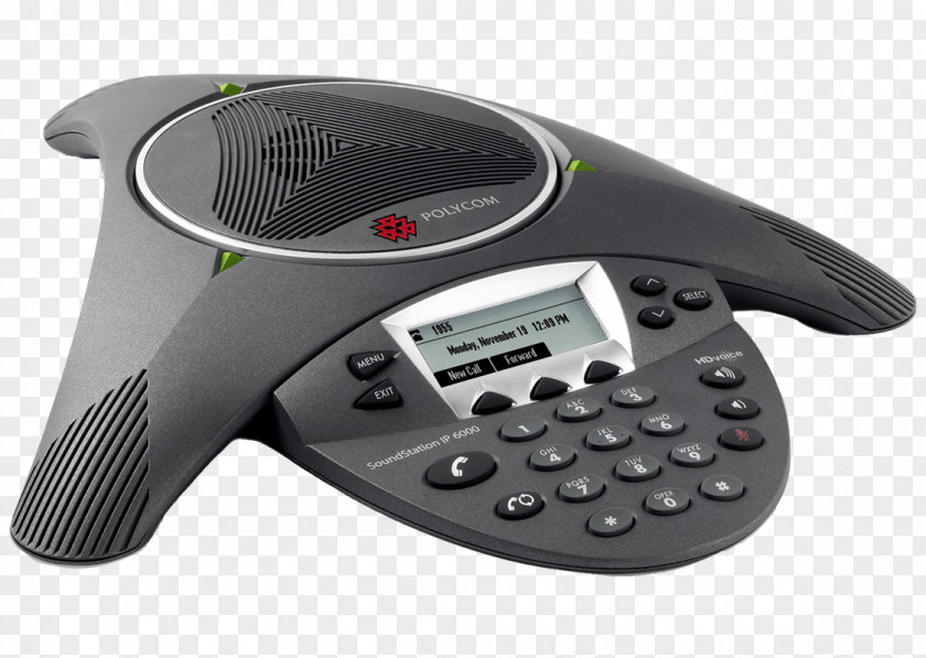 Polycom Ip6000 Conference Phone. Ac Power Or 802.3af Over Ethernet SoundStation 6000 Telephone Call PNG