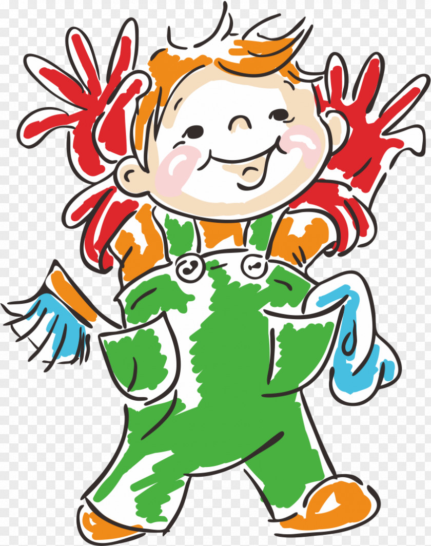 Painted Children Classroom Child Student Cleaning Clip Art PNG