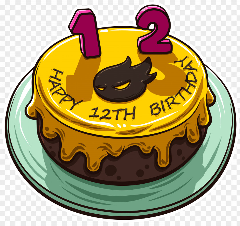Eryngium Birthday Cake Torte Clip Art PNG