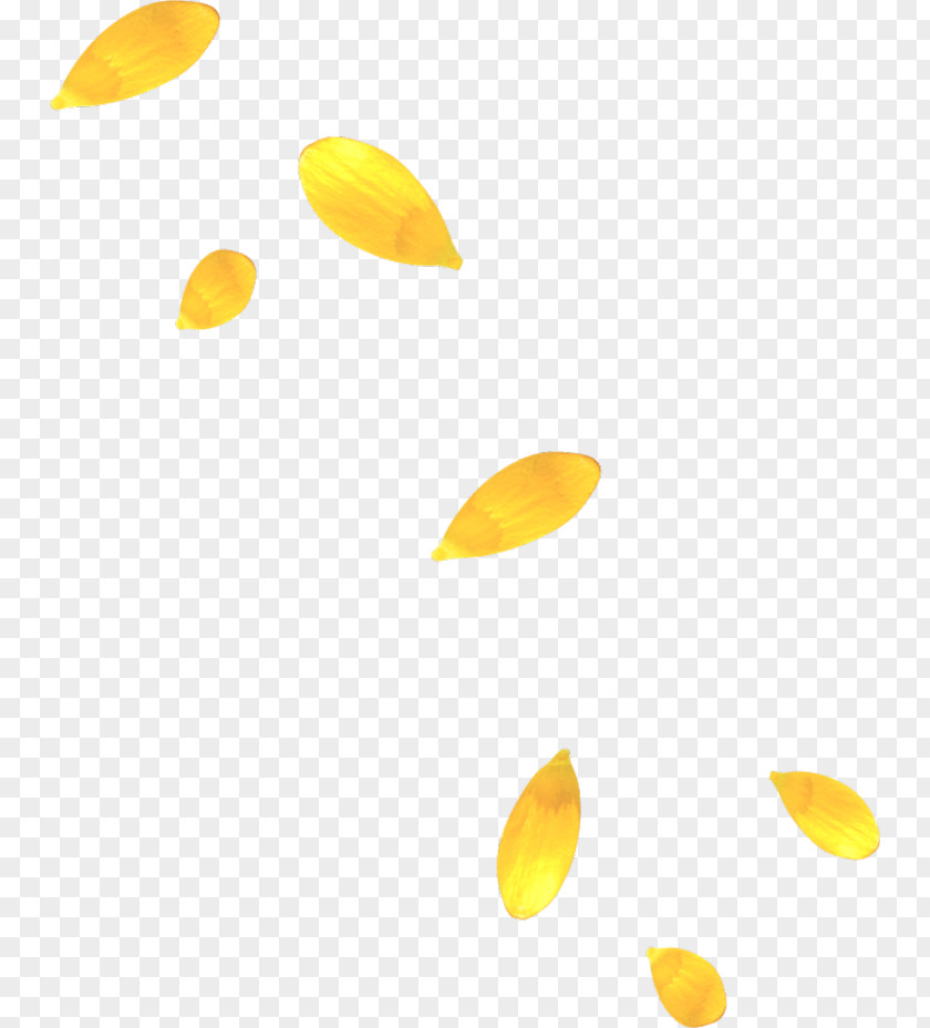 Golden Leaves Float Petal Yellow Clip Art PNG