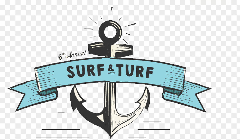 Surf And Turf Logo Brand Line Font PNG