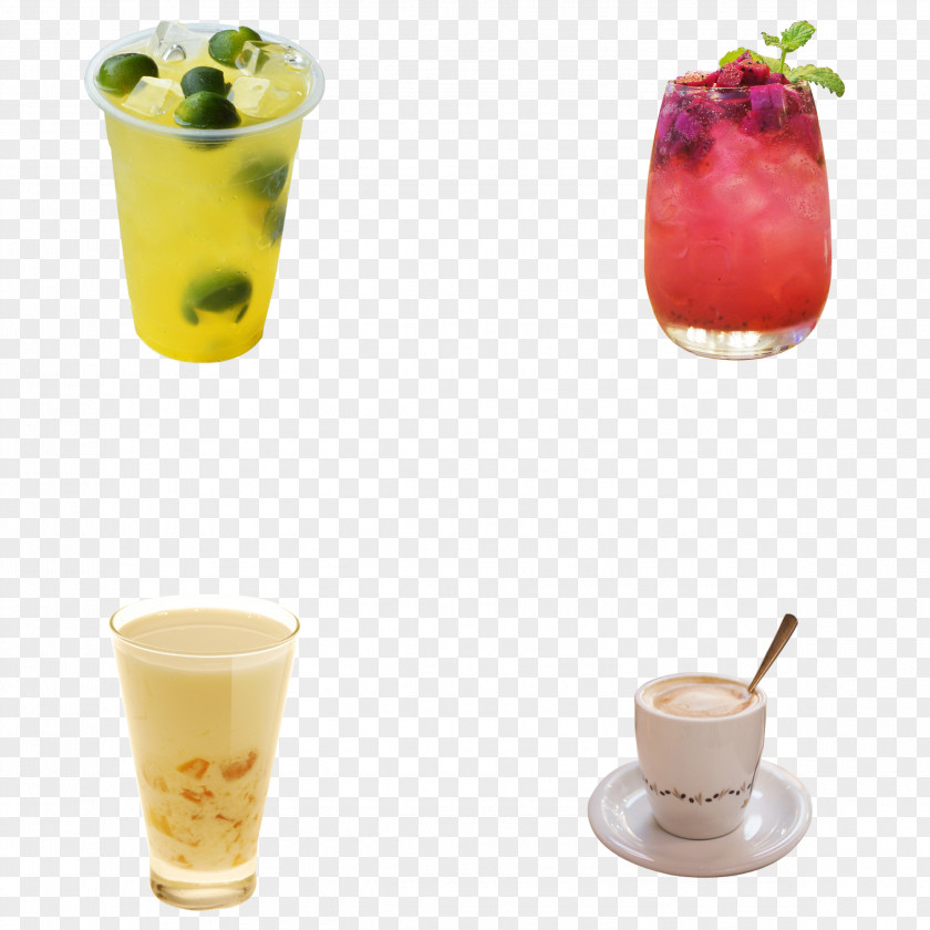 Tea Shop Brochure With Many Flavors Orange Juice Soft Drink Smoothie PNG