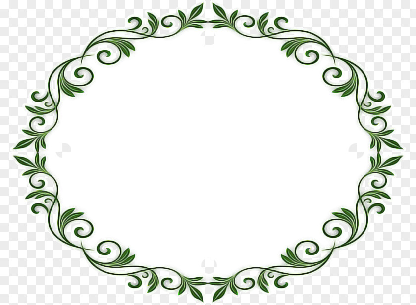 Oval Plant Gold Ornament PNG