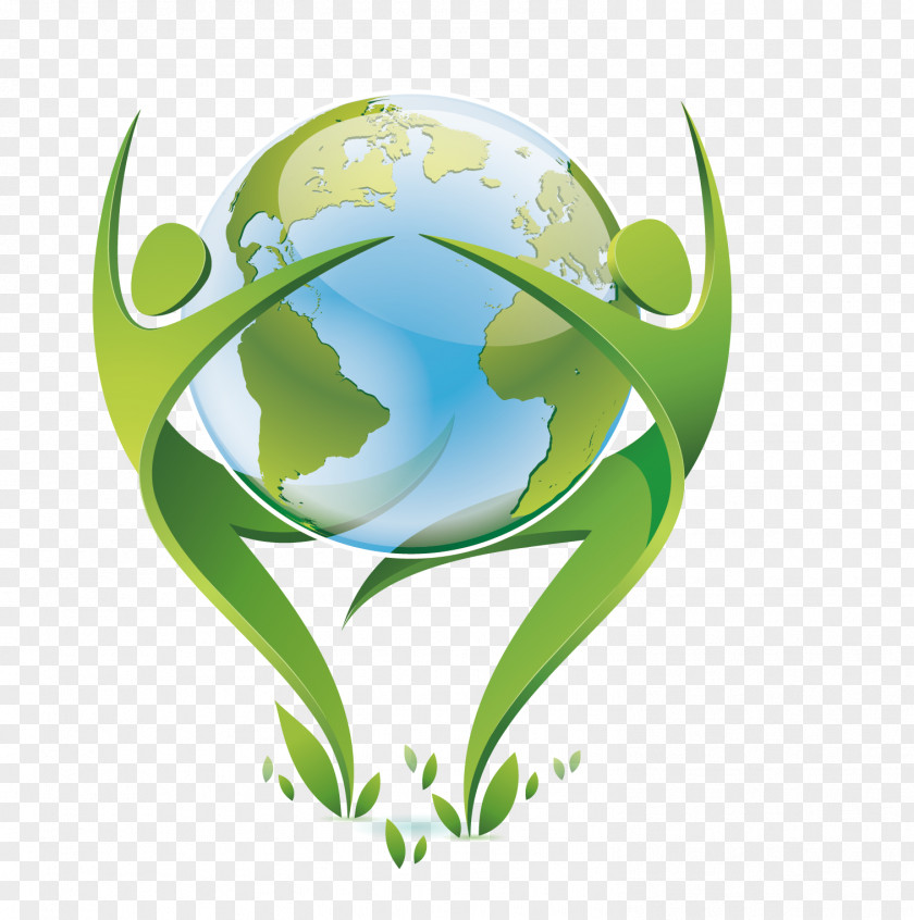 Vector Green Earth Logo Graphic Designer PNG
