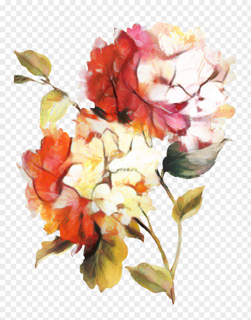 Hydrangea Bougainvillea Flowers Wedding Invitation Watercolor PNG