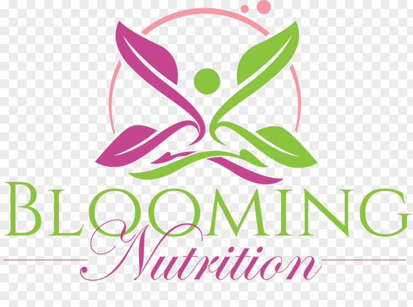 Health Nutrition Logo Flower Graphic Design PNG