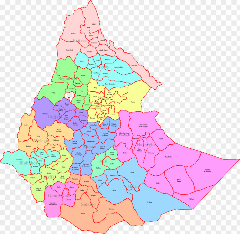 Map Tigray Region Regions Of Ethiopia Welkait Awrajja PNG