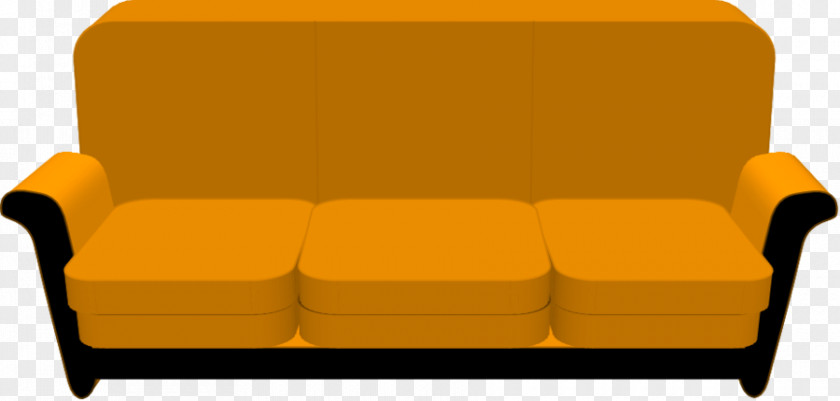Orange 3d Couch Nickelodeon Table Chair PNG