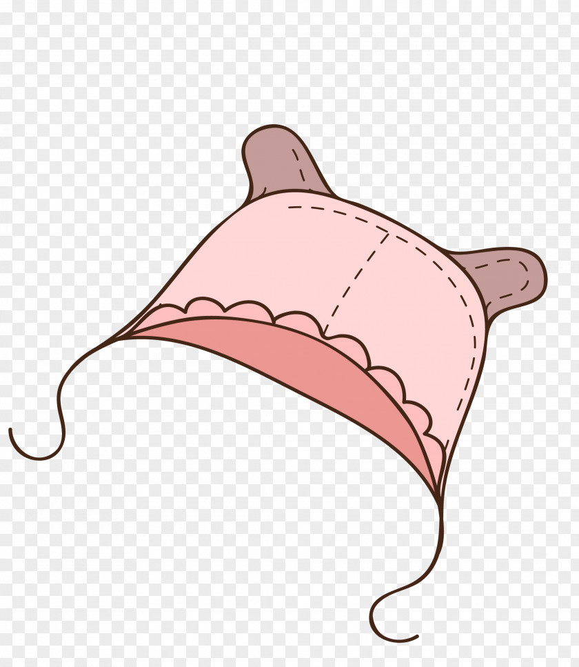 Vector Pink Child Little Hat Clip Art PNG