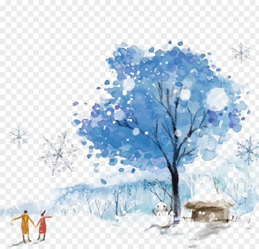 Vector Snow Day Illustration PNG