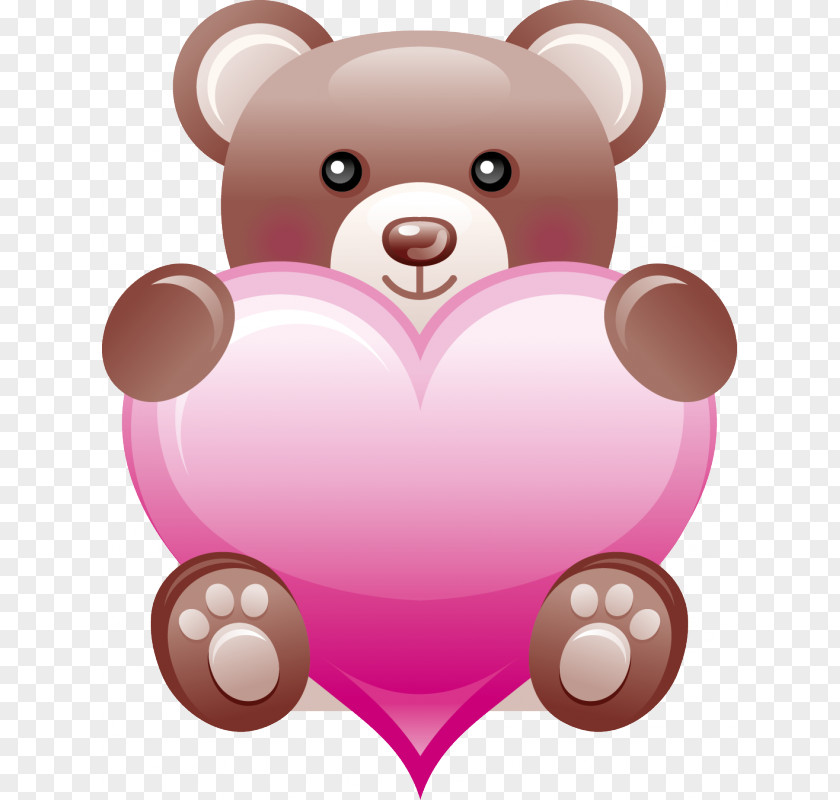 Bear Valentine's Day Clip Art PNG