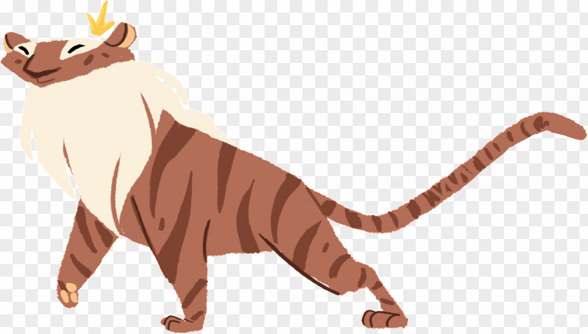 Cat Tiger Cartoon Character PNG