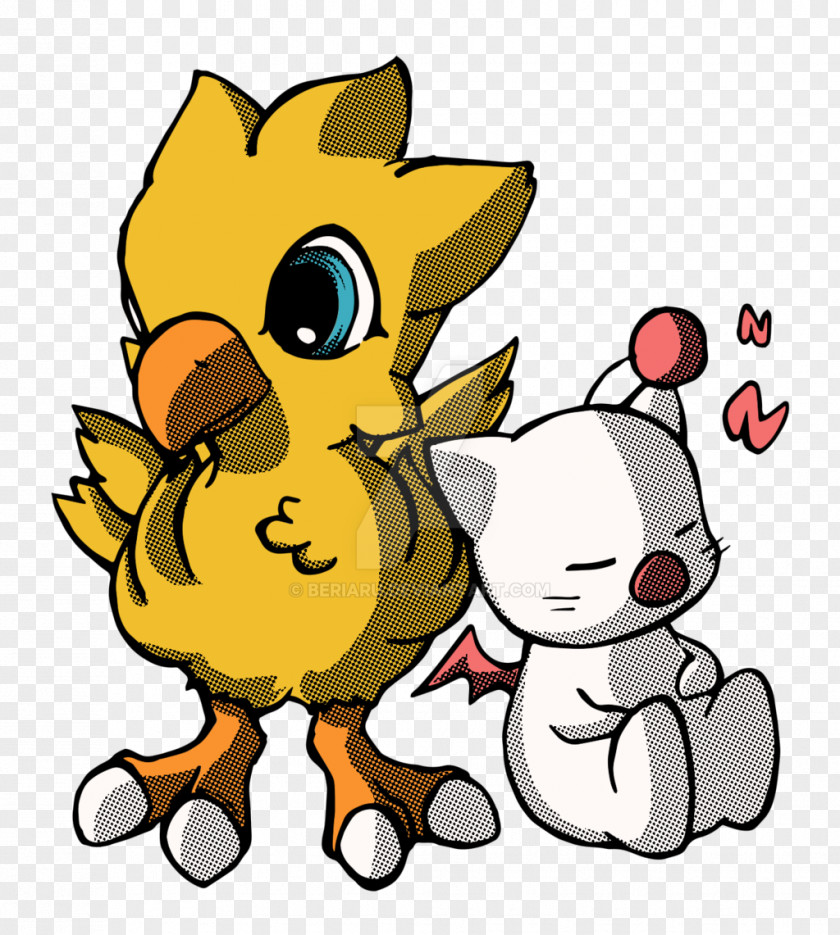 Cat Whiskers Puppy Chocobo Moogle PNG