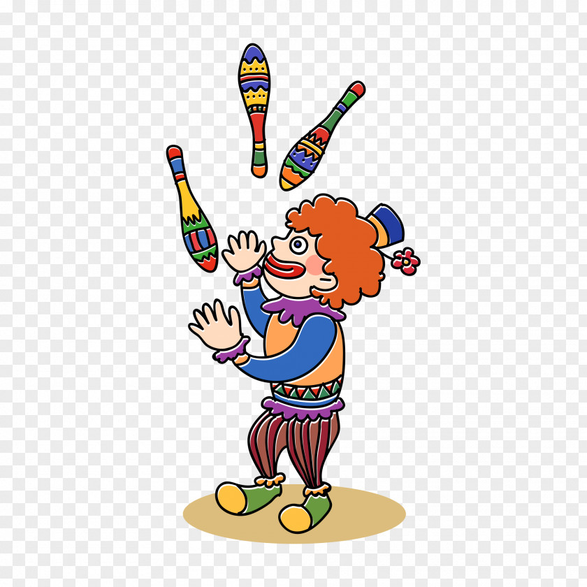 Circus Clown Juggling Euclidean Vector PNG