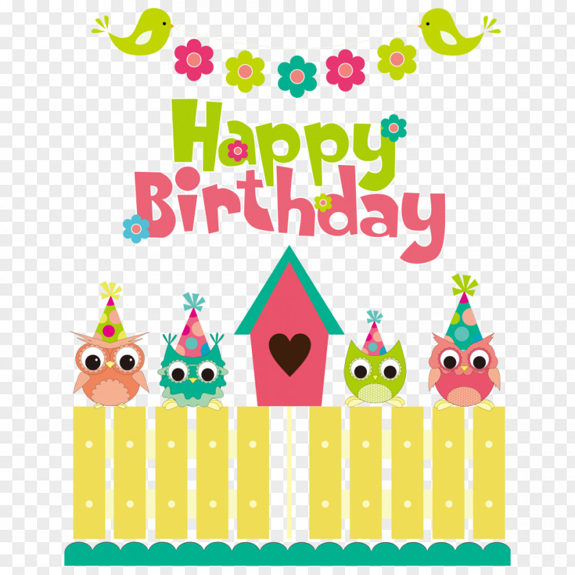 Happy Birthday Party Illustration PNG