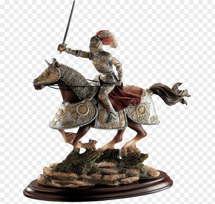Knight Middle Ages Design Toscano Charge Statue PNG