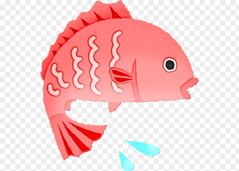 Pink Fish Mouth Cap PNG