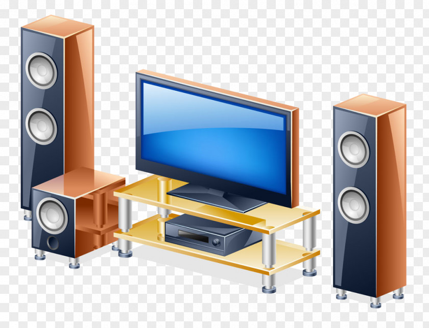 Cartoon Sound And TV Home Cinema Electronics Hard Copy Icon PNG