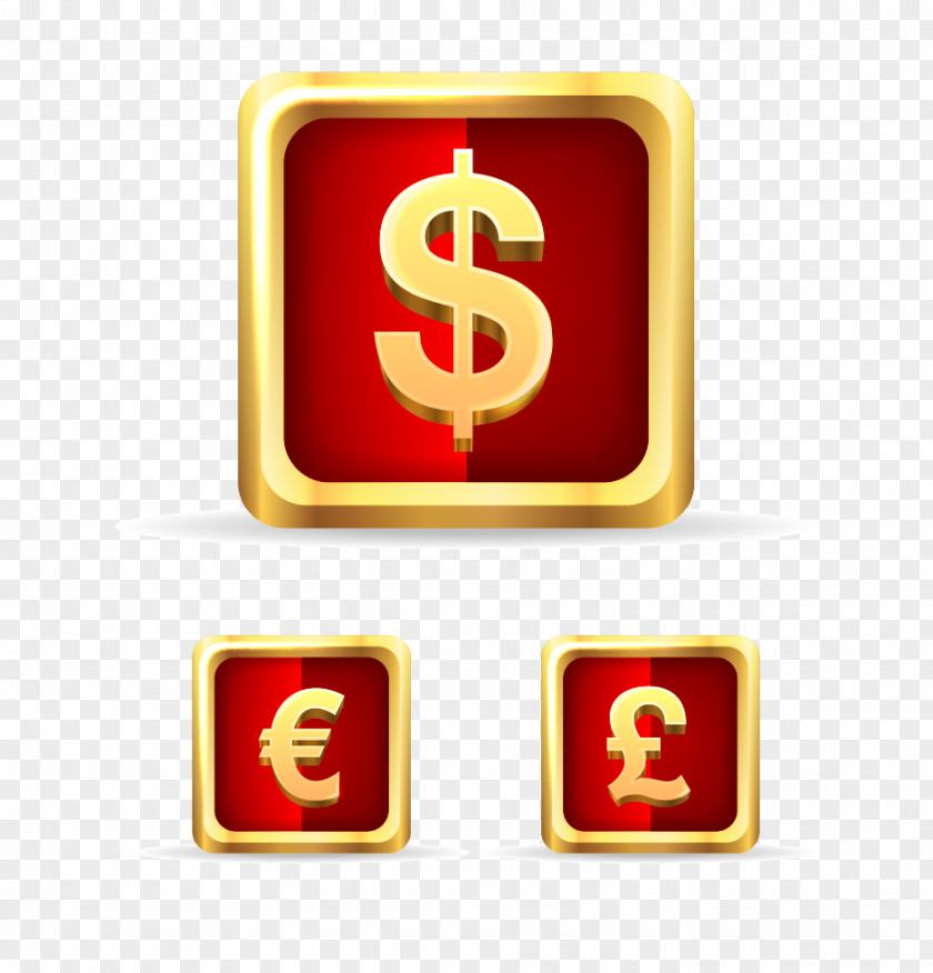 Monetary Gold Button Group Picture Download Icon PNG