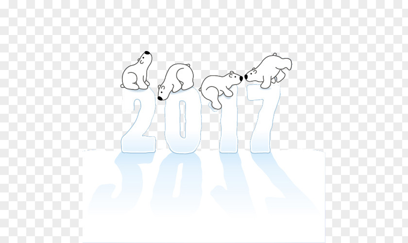 Polar Bear New Year 2017 With Font Image Los Osos Polares Illustration PNG