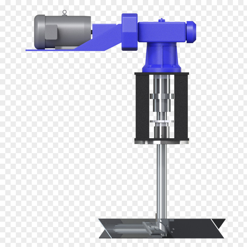 Top View Angle Mixer Machine Agitator Industry PNG
