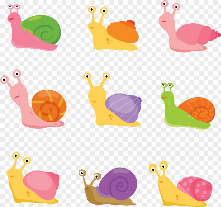9 Cartoon Snail Design Vector Escargot Euclidean PNG