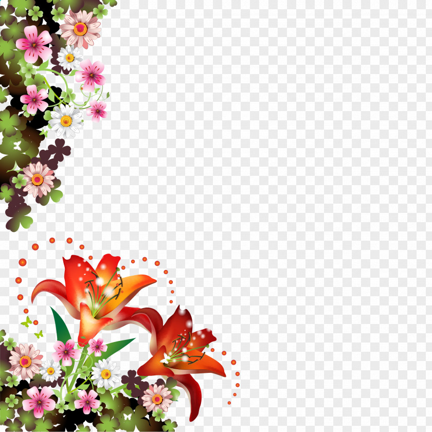 Butterfly Borders Picture Frames Flower And Floral Design Clip Art PNG