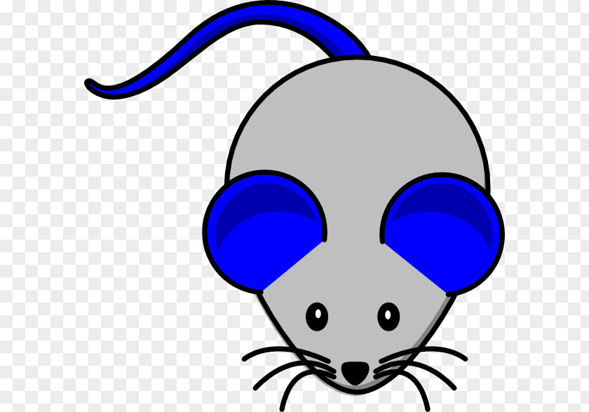 Grey Blue Computer Mouse Clip Art PNG