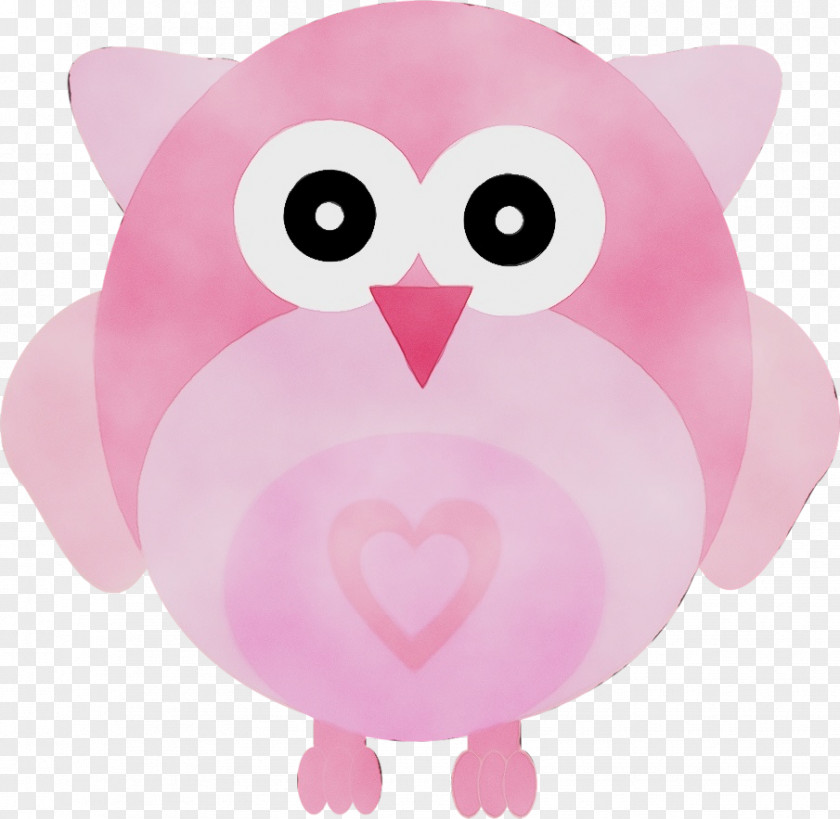 Heart Snout Owl Pink Cartoon Bird Of Prey PNG