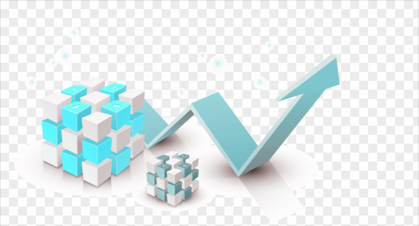 Business Vector Arrows Cube Three-dimensional Space PNG