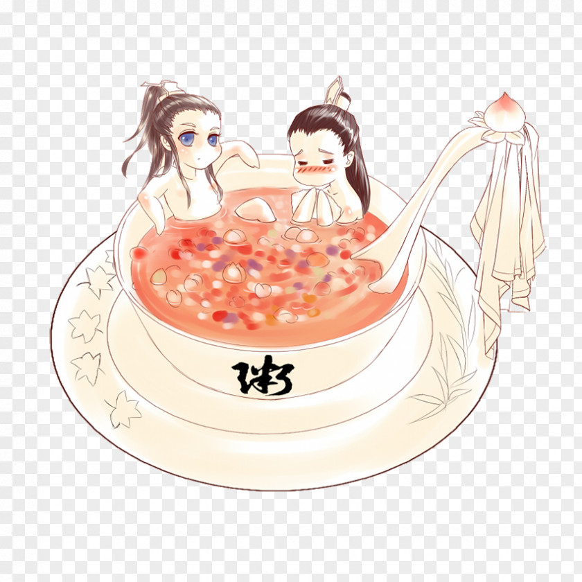 Creative Design Of Hand-painted Rice Porridge Laba Congee Torte Festival Chicken Soup PNG