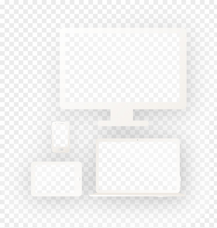 Hand Painted White Computer Square Area Pattern PNG