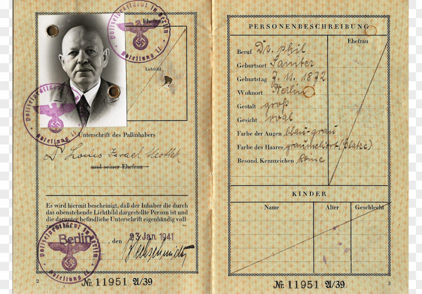 Passport Identity Document Germany German Stamp PNG