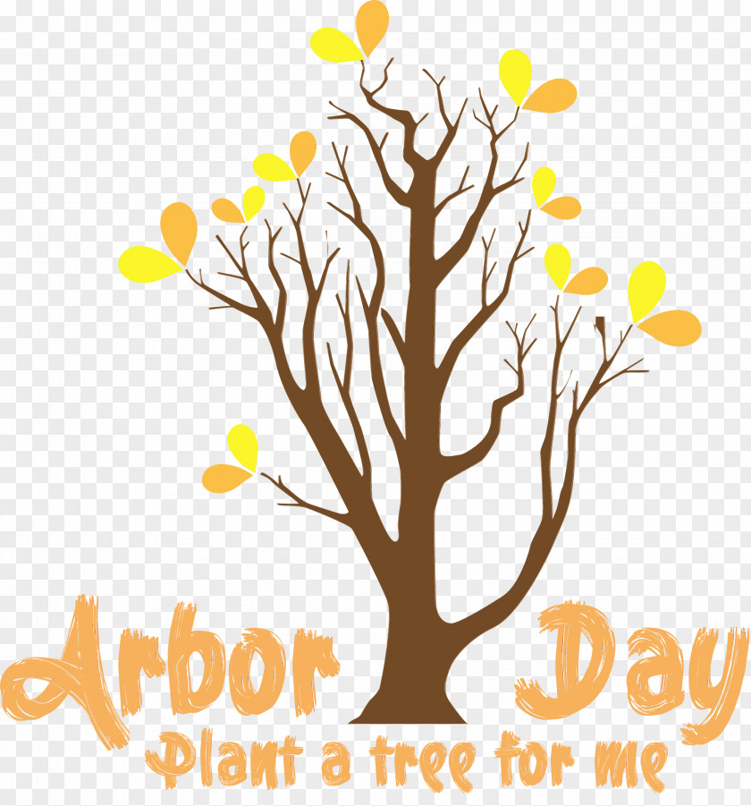Tree Yellow Branch Leaf Logo PNG