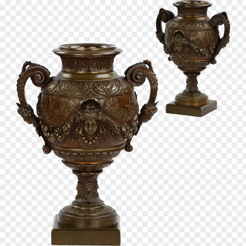 Vase Antique Urn Garniture Bronze PNG