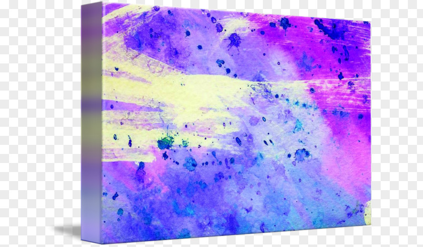Watercolor PAINTING PINK Acrylic Paint Dye Violet Modern Art PNG