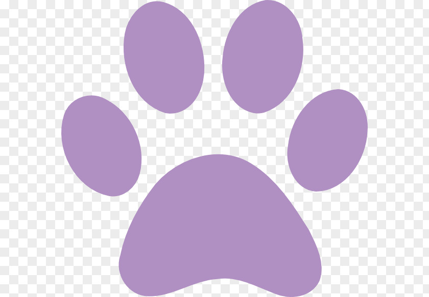 Watercolor Purple Paw Color Bear Dog Clip Art PNG