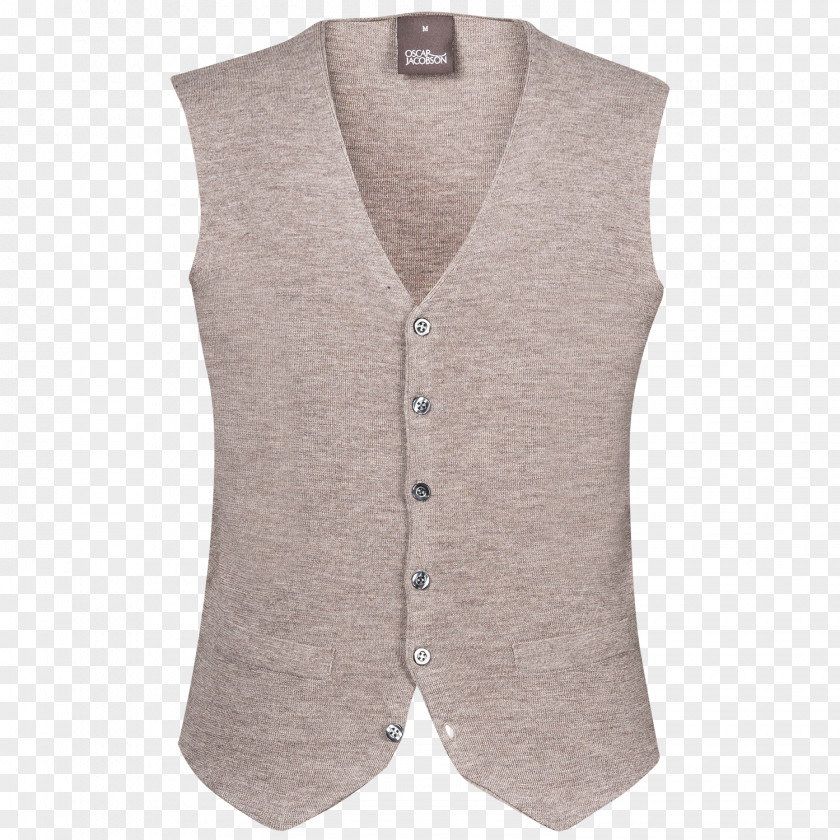 Button Gilets Cardigan Neck Sleeve PNG