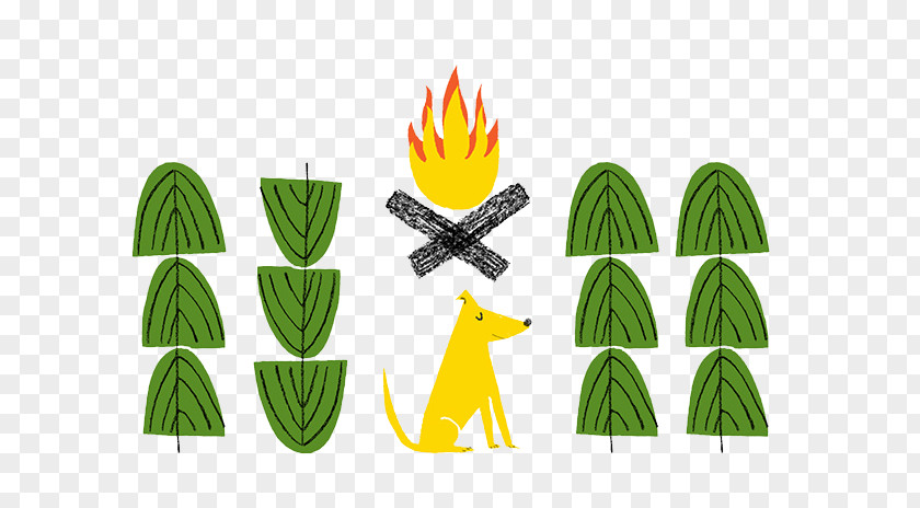 Cartoon Forest Torch Drawing PNG