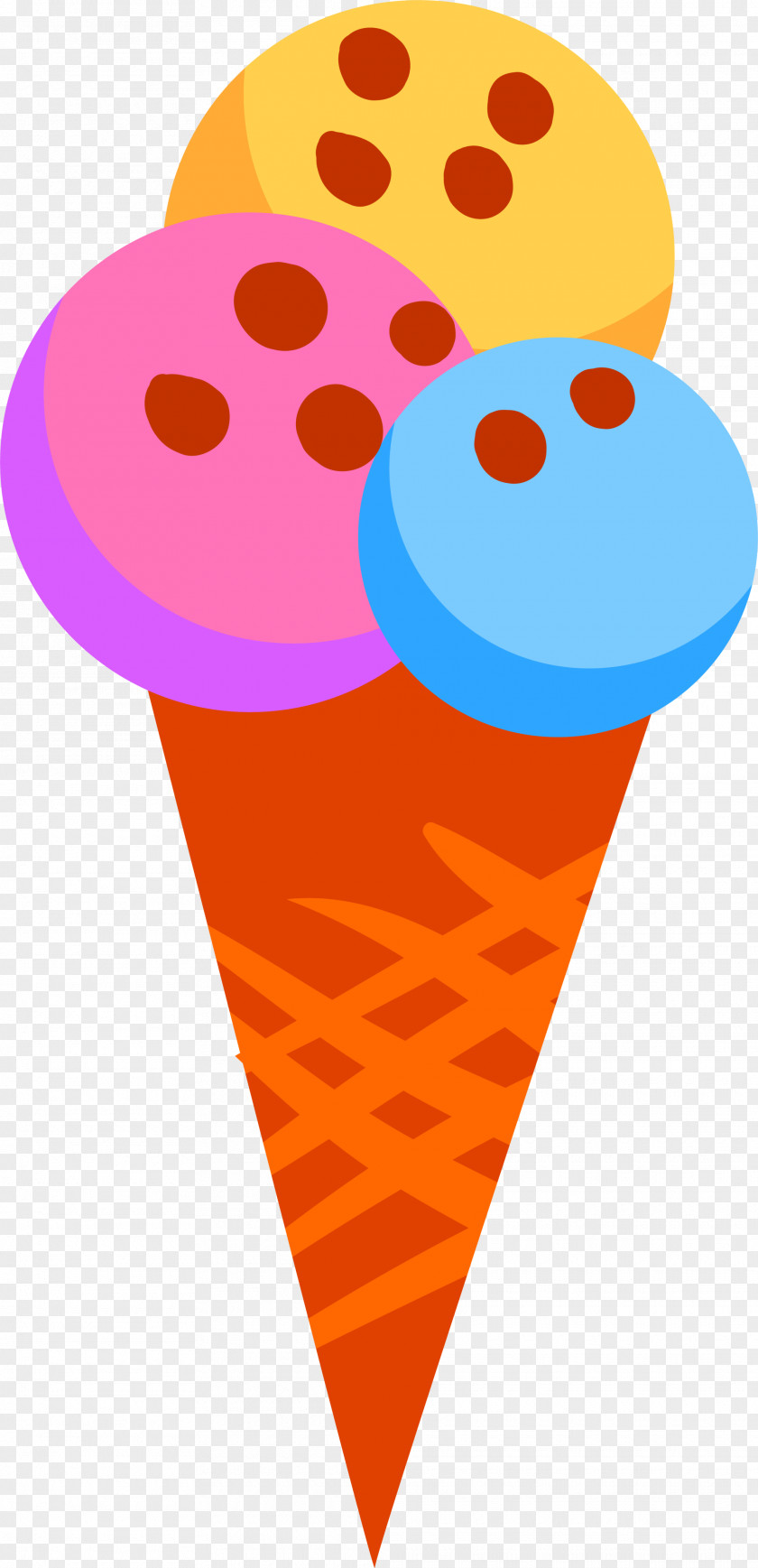 Colorful Cartoon Ice Cream Cones Clip Art PNG